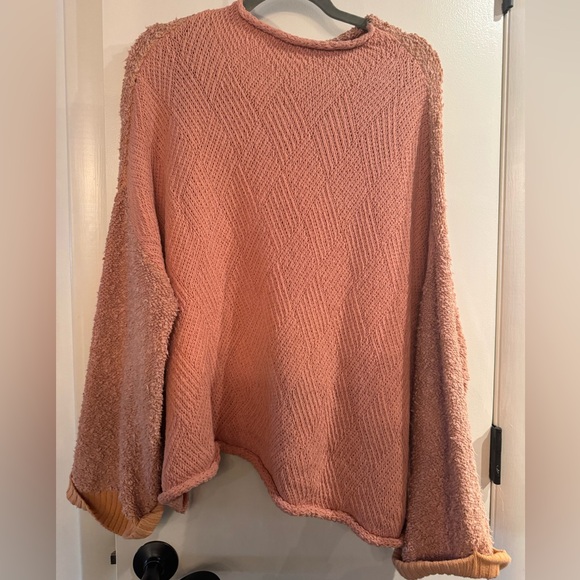 Free people different textured salmon sweater - Picture 4 of 5
